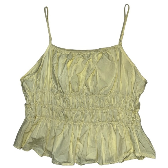 SHEIN Curve Smocked Cami, Yellow Size 3X - Picture 2 of 6